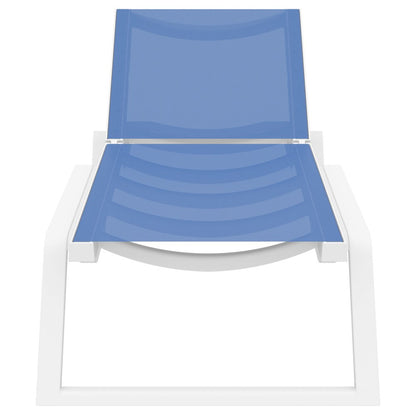 Rio Sling Chaise White Frame Blue Sling
