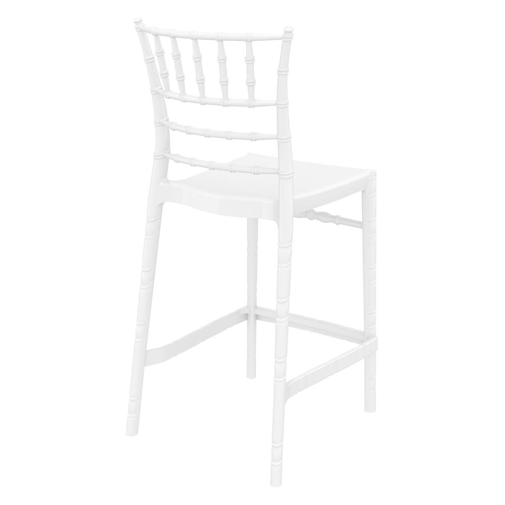 Chiavari Polycarbonate Counter Stool Glossy White, Set of 2