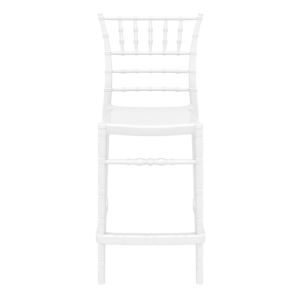 Chiavari Polycarbonate Counter Stool Glossy White, Set of 2
