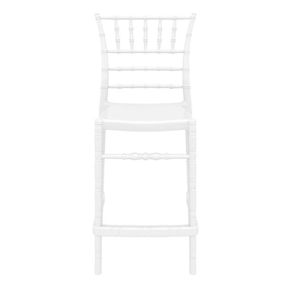 Chiavari Polycarbonate Counter Stool Glossy White, Set of 2