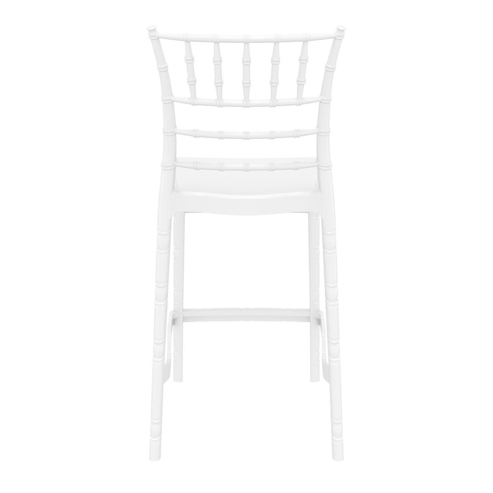 Chiavari Polycarbonate Counter Stool Glossy White, Set of 2