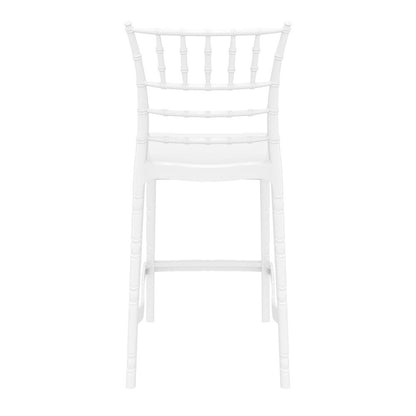 Chiavari Polycarbonate Counter Stool Glossy White, Set of 2