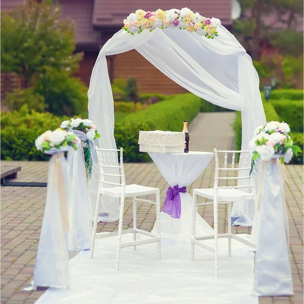 Chiavari Polycarbonate Counter Stool Glossy White, Set of 2