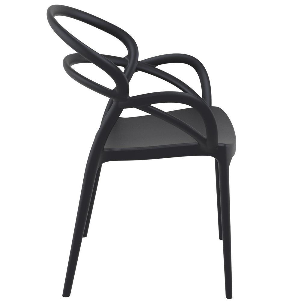 Mila Dining Arm Chair Black, Set of 2