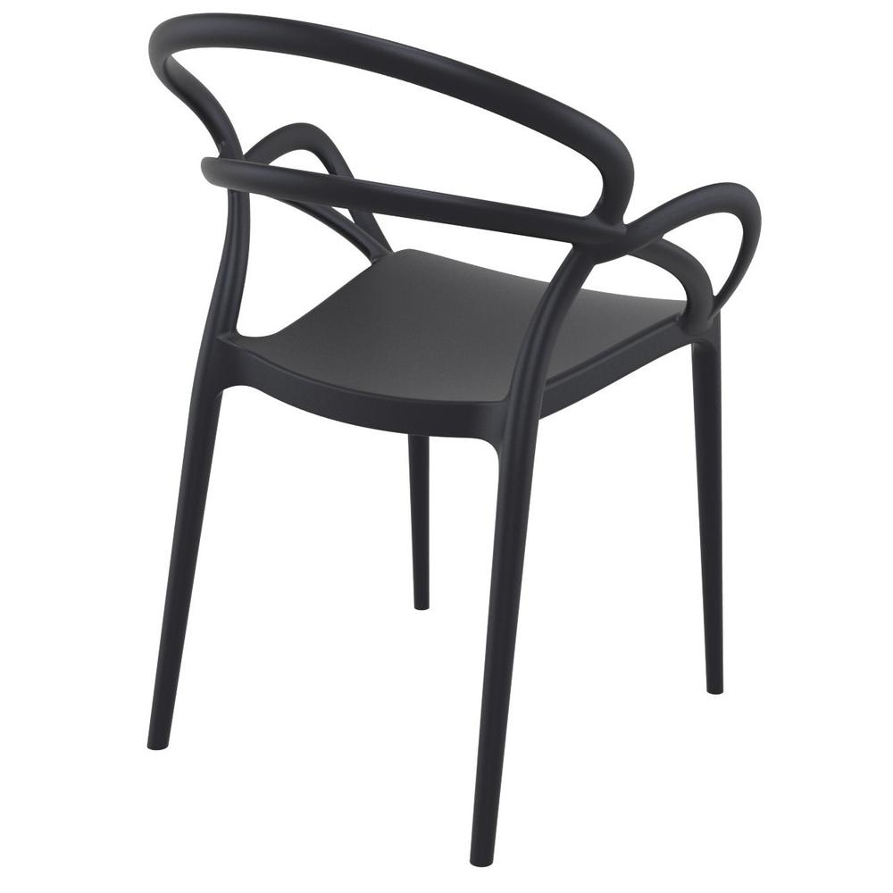 Mila Dining Arm Chair Black, Set of 2