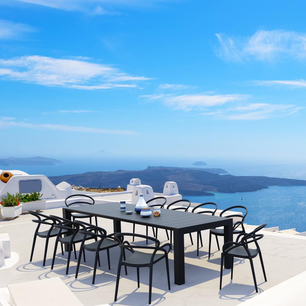 Mila Dining Arm Chair Black, Set of 2