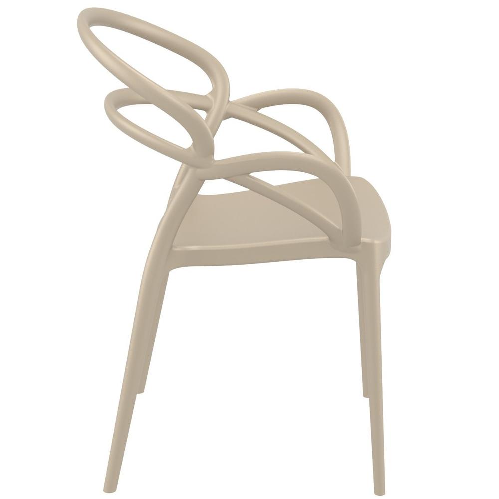 Mila Dining Arm Chair Taupe, Set of 2
