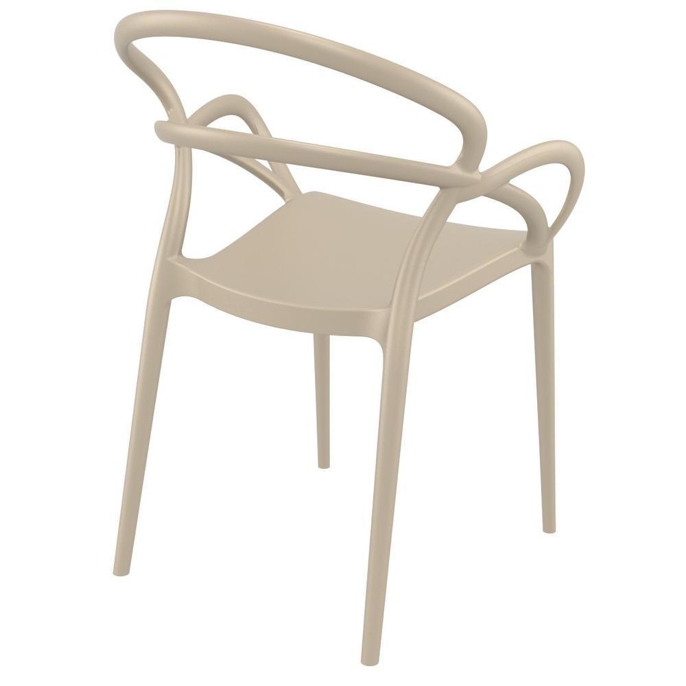 Mila Dining Arm Chair Taupe, Set of 2