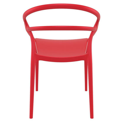 Mila Dining Arm Chair Red, Set of 2