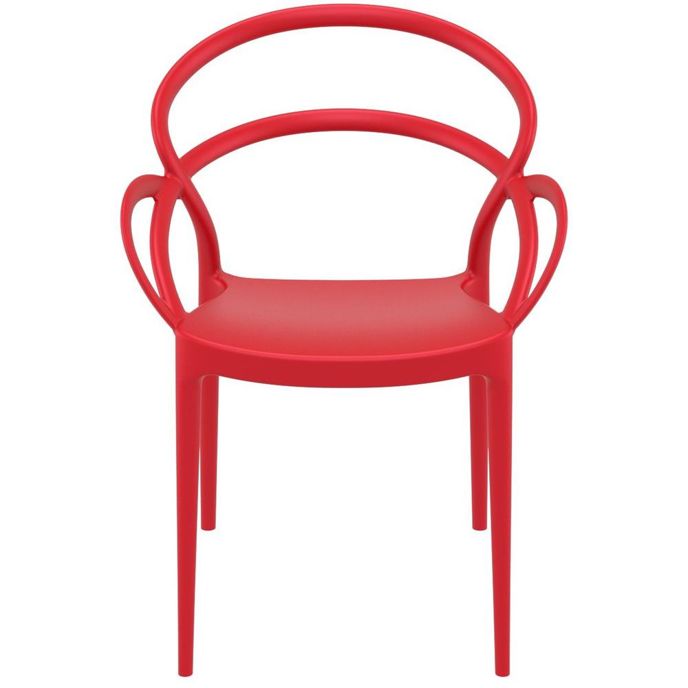 Mila Dining Arm Chair Red, Set of 2