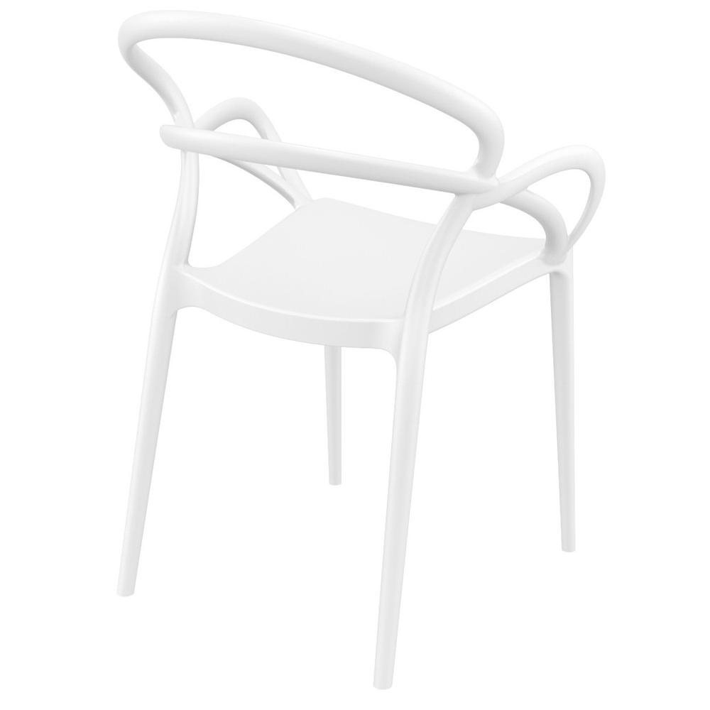 Mila Dining Arm Chair White, Set of 2