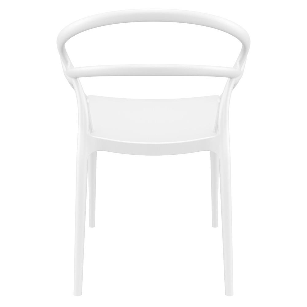 Mila Dining Arm Chair White, Set of 2