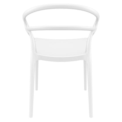 Mila Dining Arm Chair White, Set of 2