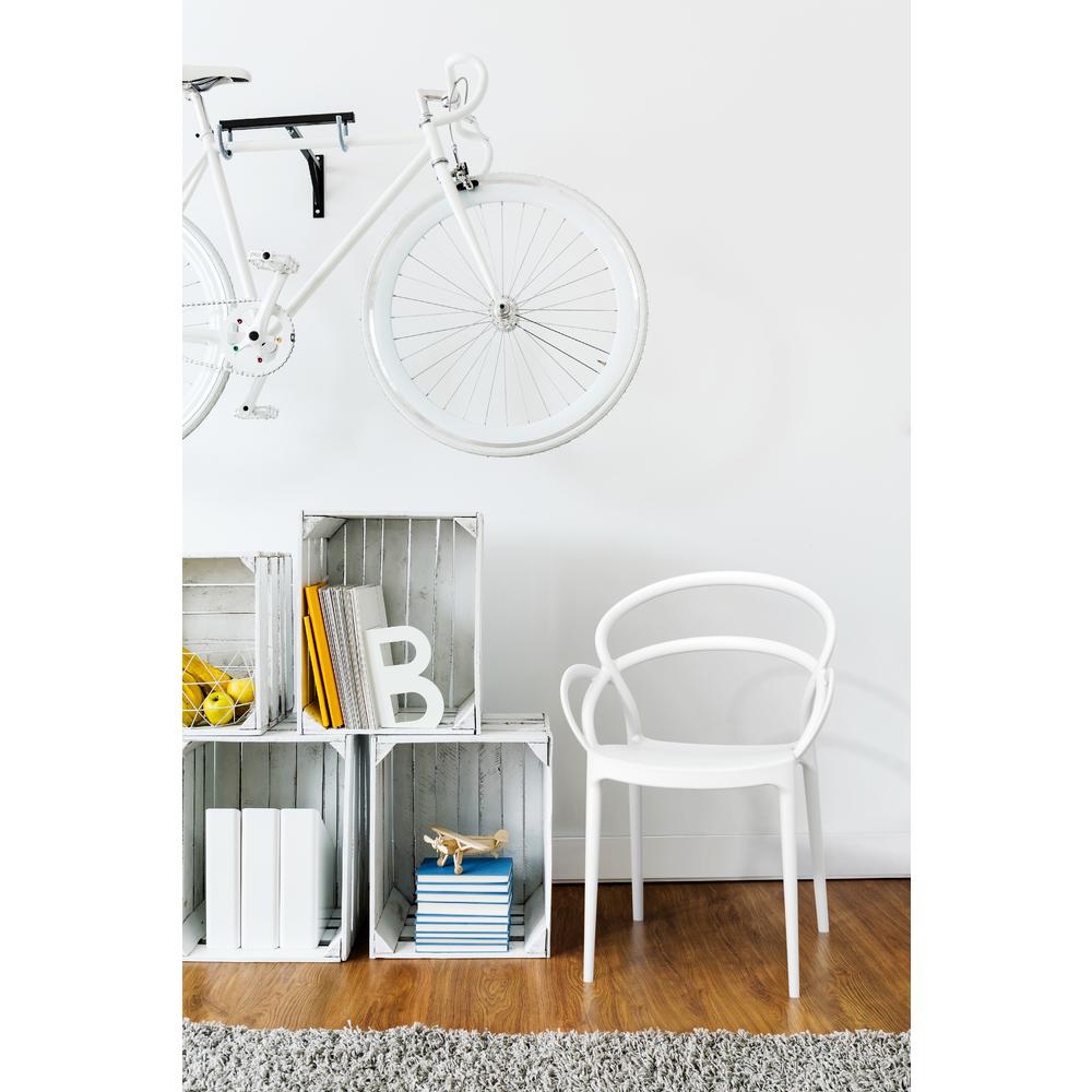 Mila Dining Arm Chair White, Set of 2