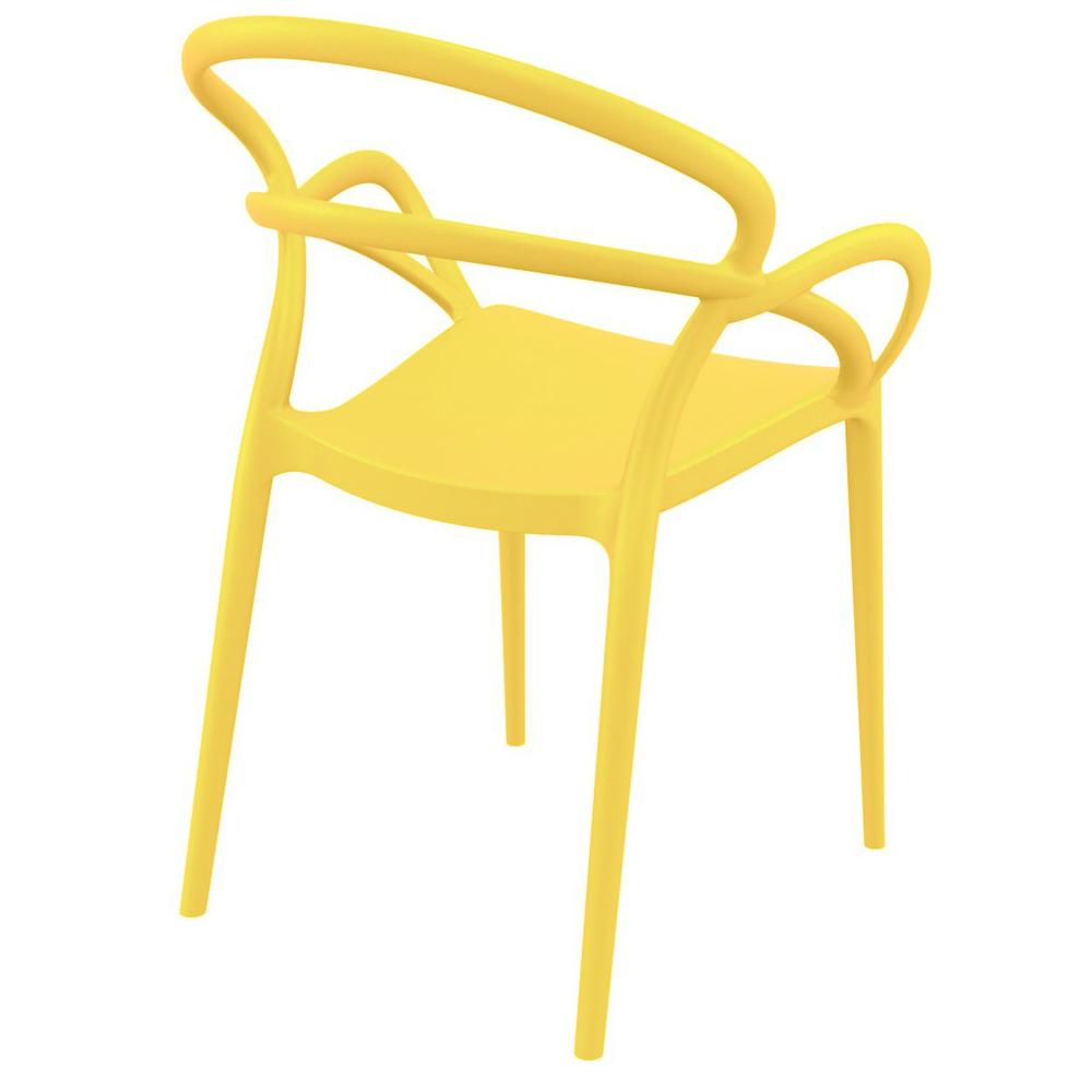 Mila Dining Arm Chair Yellow, Set of 2