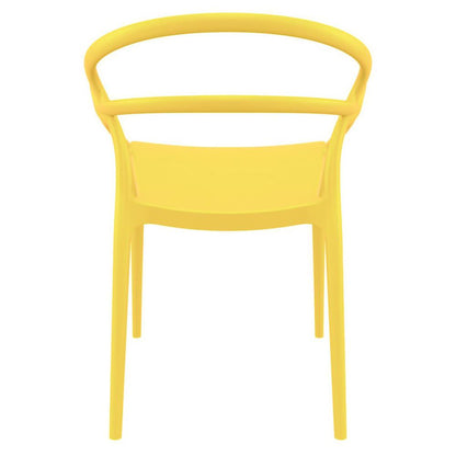 Mila Dining Arm Chair Yellow, Set of 2