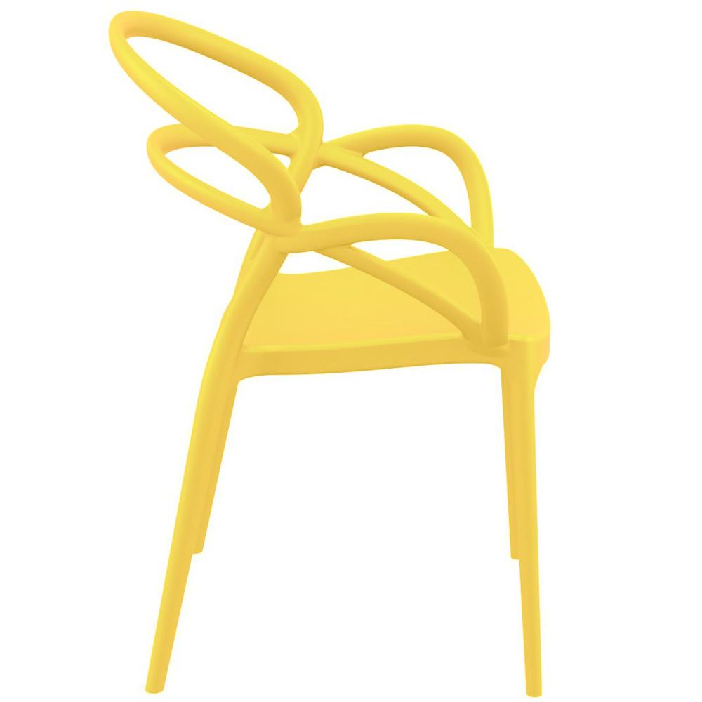 Mila Dining Arm Chair Yellow, Set of 2