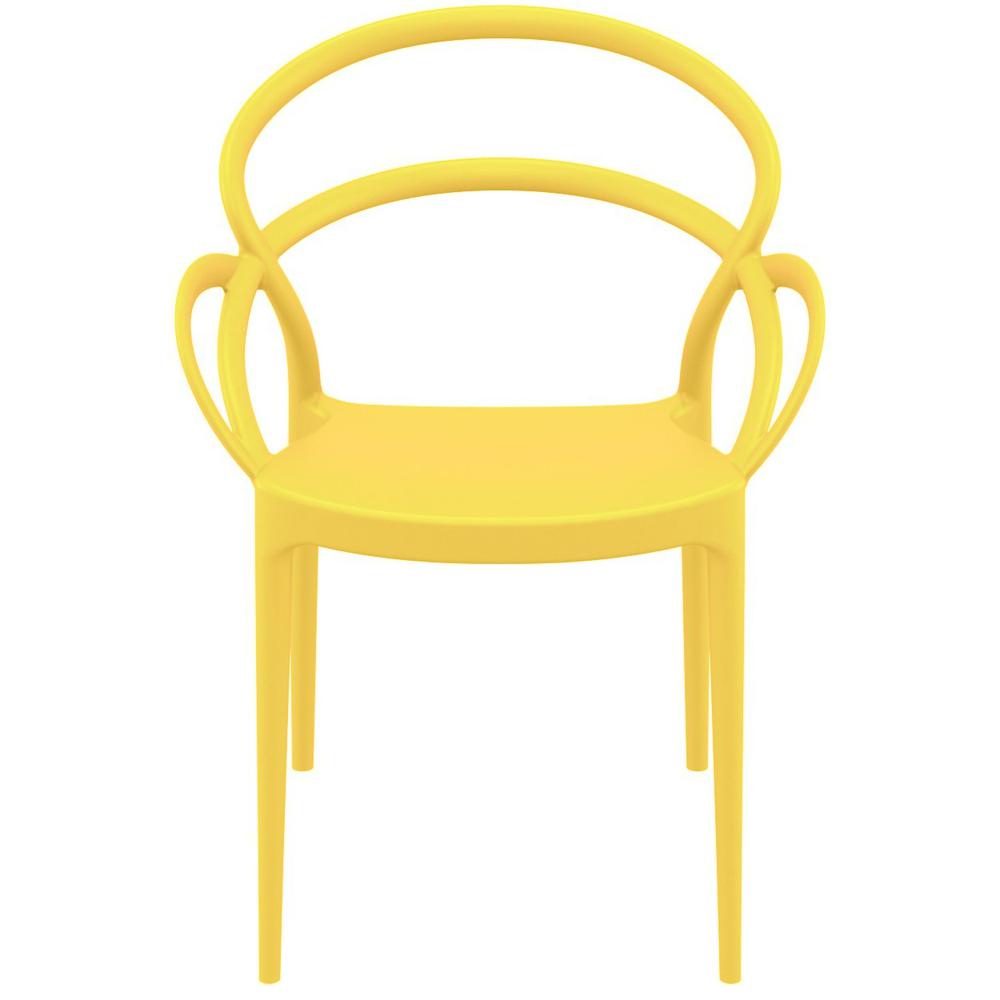 Mila Dining Arm Chair Yellow, Set of 2