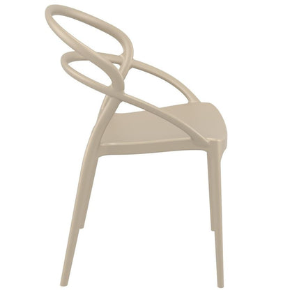 Pia Dining Chair Taupe, Set of 2