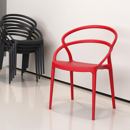Pia Dining Chair Red, Set of 2