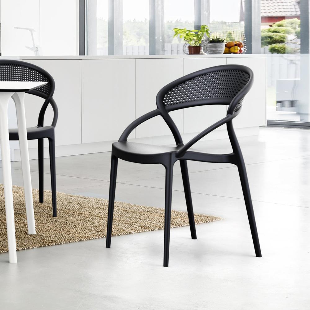 Sunset Dining Chair Black, Set of 2