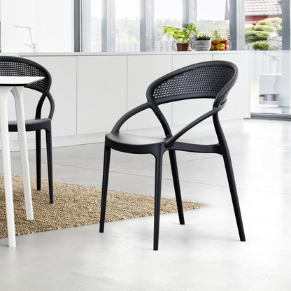 Sunset Dining Chair Black, Set of 2