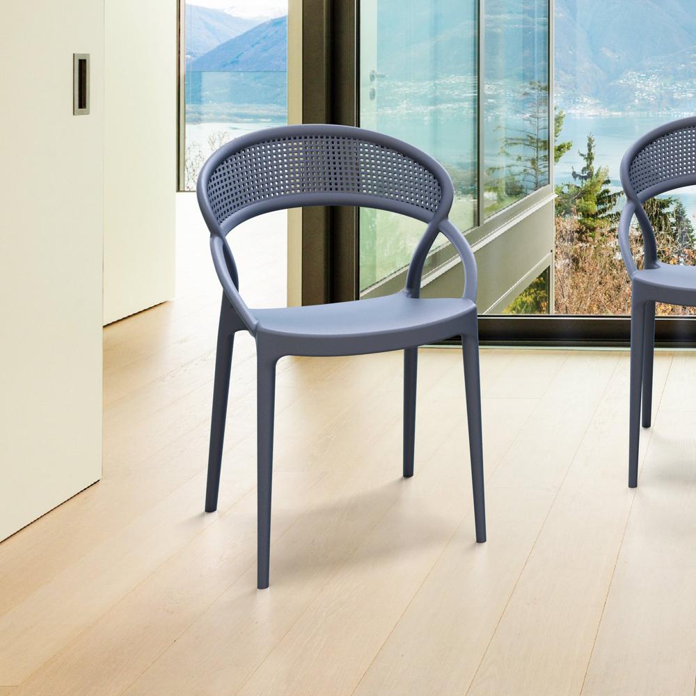 Sunset Dining Chair Dark Gray, Set of 2