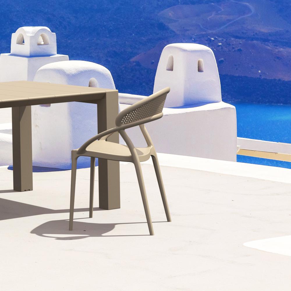 Sunset Dining Chair Taupe, Set of 2