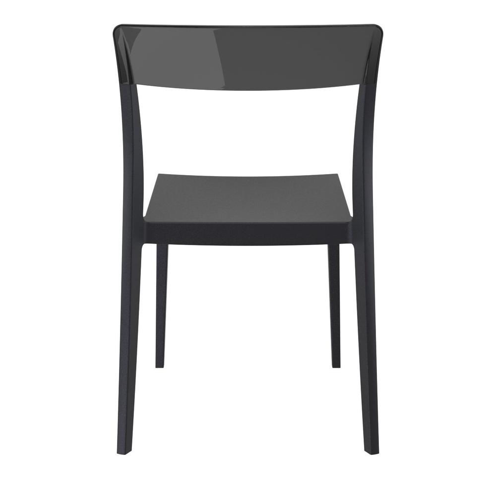 Flash Dining Chair Black Transparent Black, Set of 2