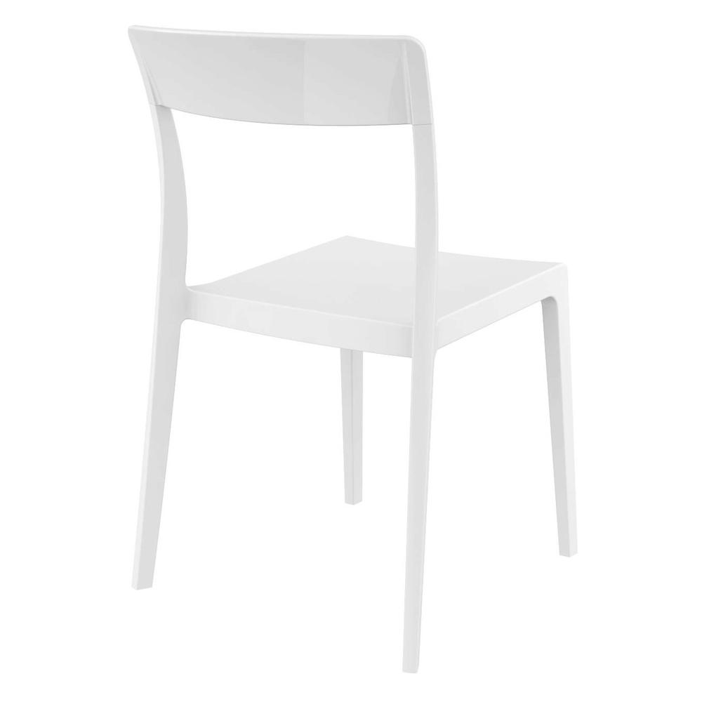 Flash Dining Chair White Glossy White, Set of 2