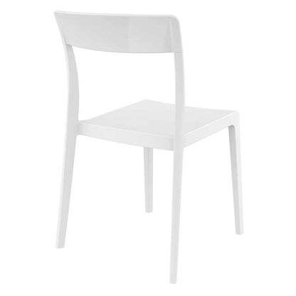 Flash Dining Chair White Glossy White, Set of 2