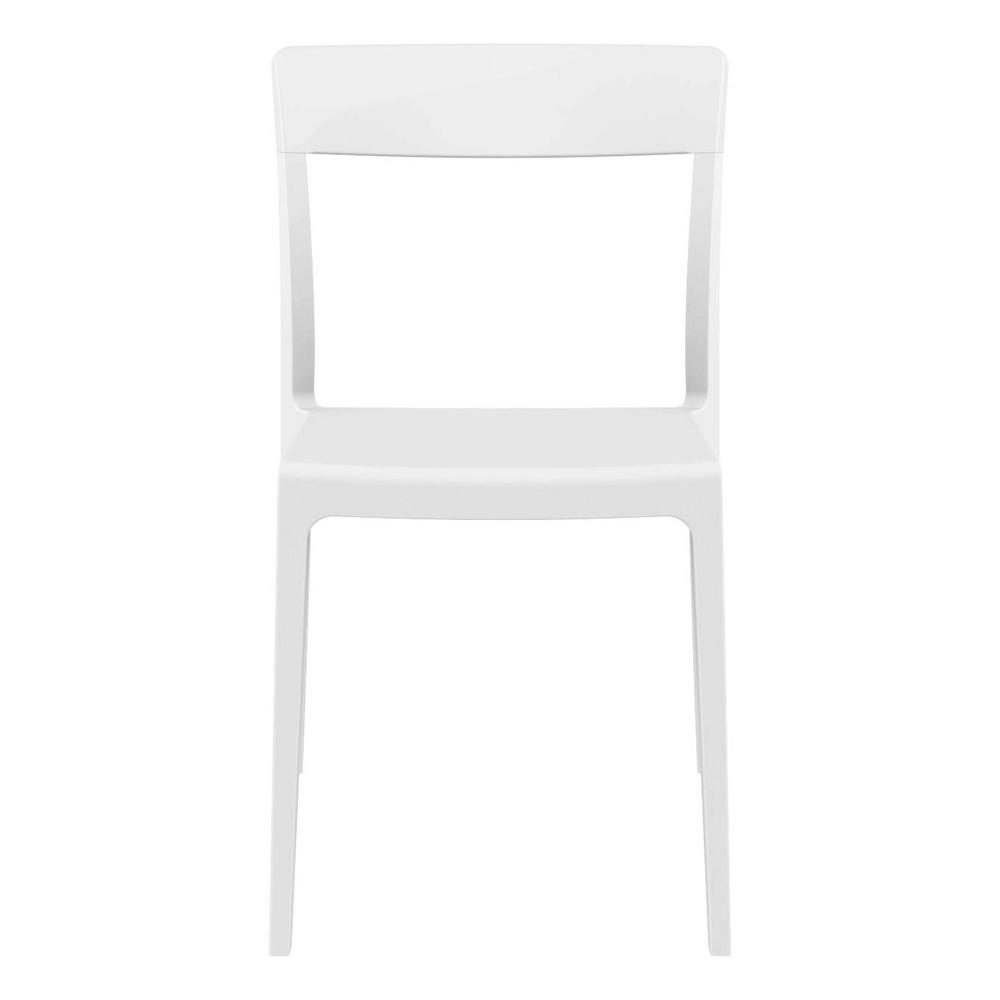 Flash Dining Chair White Glossy White, Set of 2