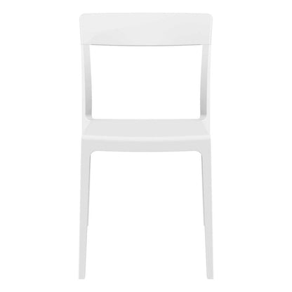 Flash Dining Chair White Glossy White, Set of 2