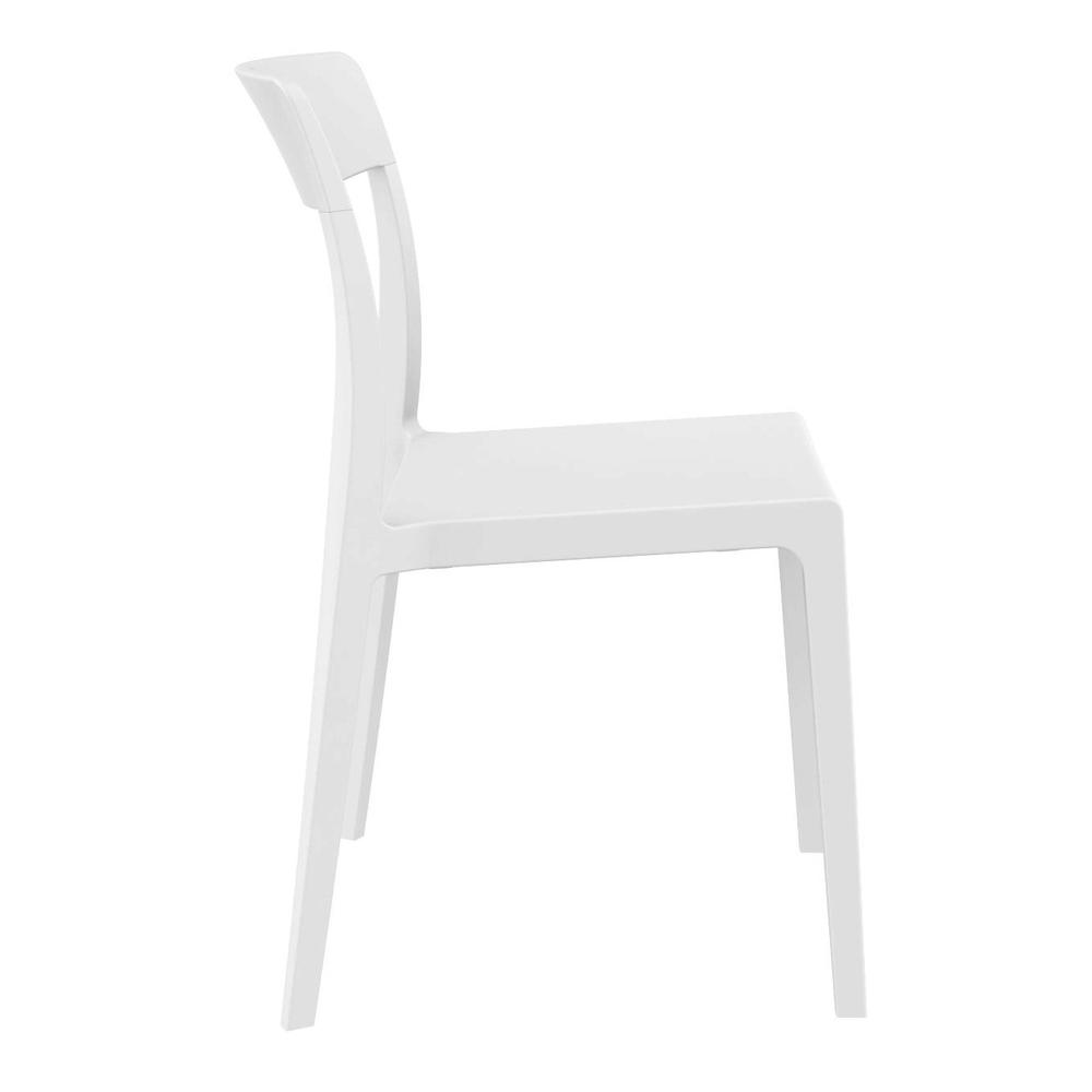 Flash Dining Chair White Glossy White, Set of 2