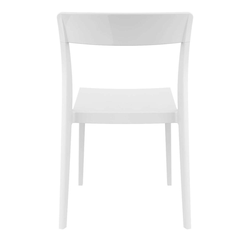 Flash Dining Chair White Glossy White, Set of 2