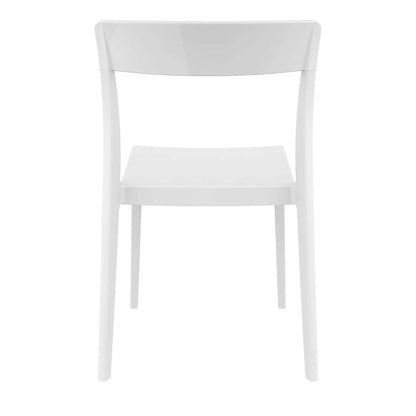 Flash Dining Chair White Glossy White, Set of 2