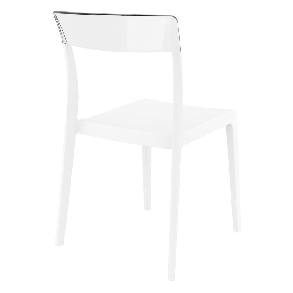 Flash Dining Chair White Transparent Clear, Set of 2