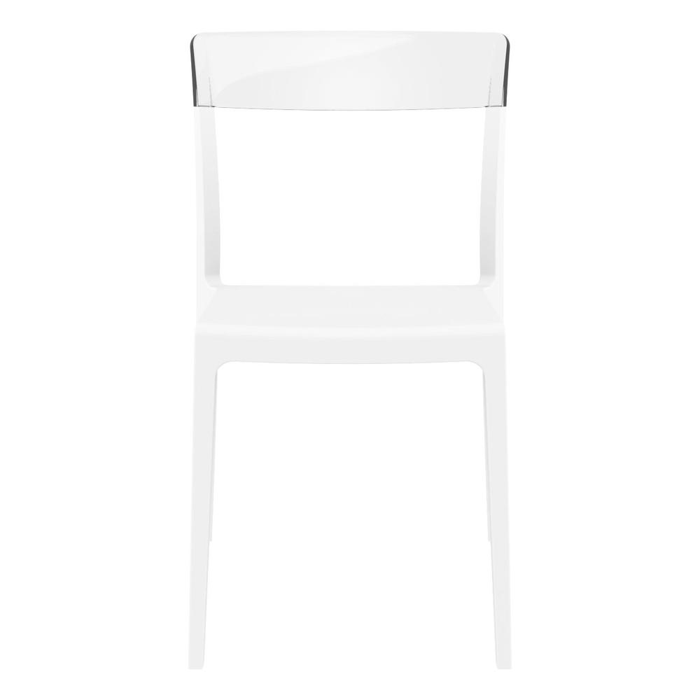 Flash Dining Chair White Transparent Clear, Set of 2