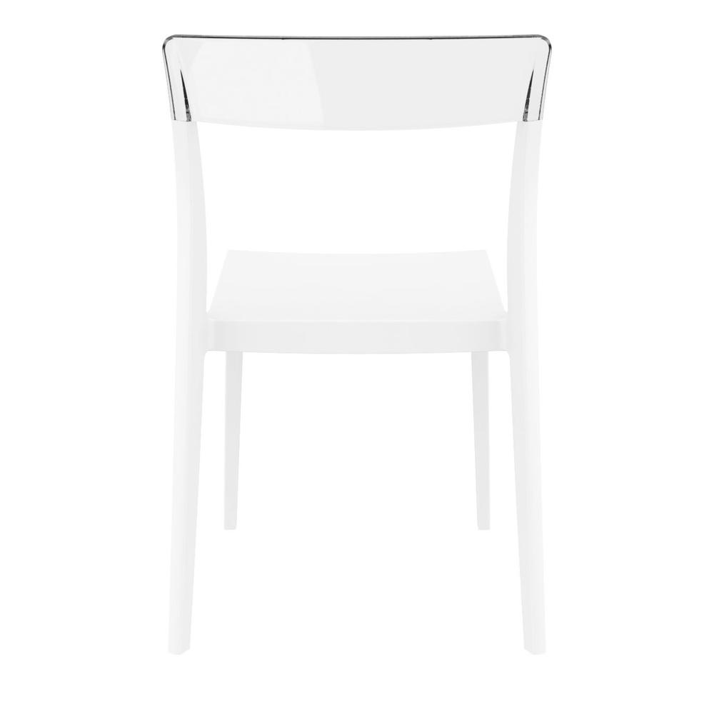 Flash Dining Chair White Transparent Clear, Set of 2