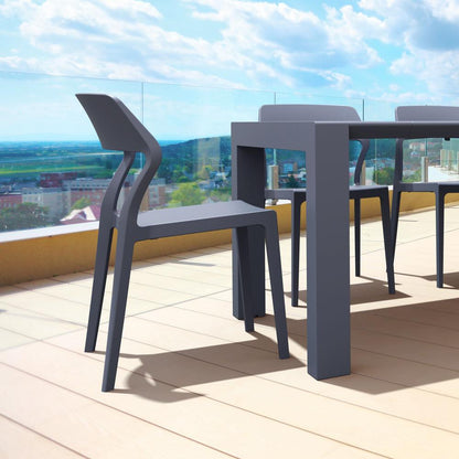 Snow Dining Chair Dark Gray, Set of 2