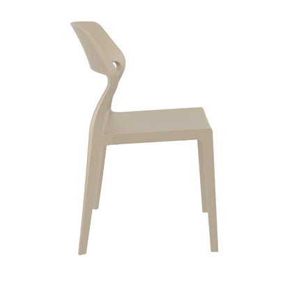 Snow Dining Chair Taupe, Set of 2