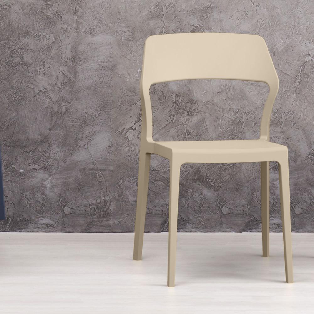 Snow Dining Chair Taupe, Set of 2