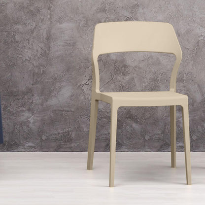 Snow Dining Chair Taupe, Set of 2