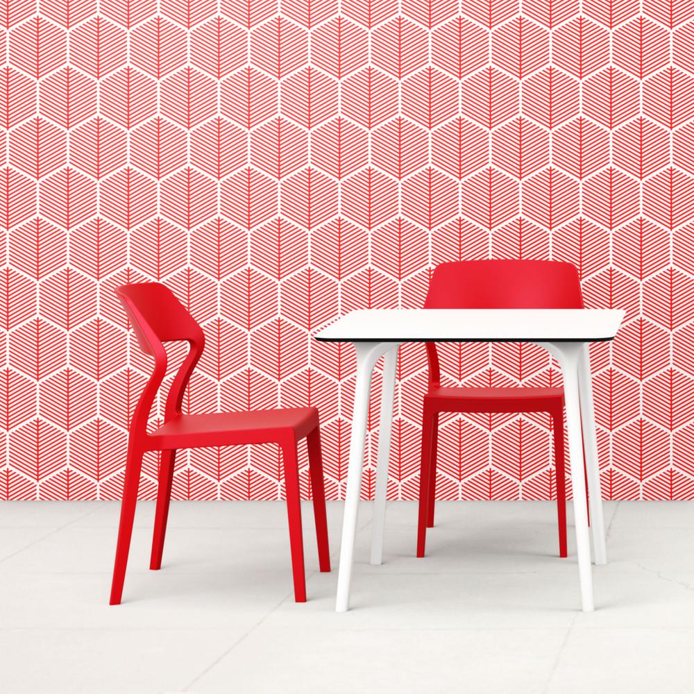 Snow Dining Chair Red, Set of 2