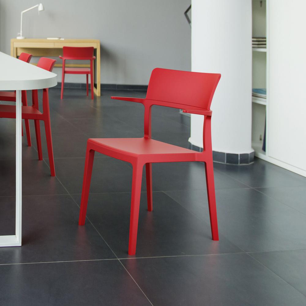 Plus Arm Chair Red, Set of 2