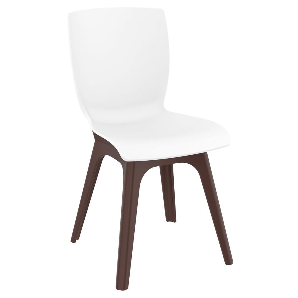 Mio PP Modern Chair Brown White, Set of 2