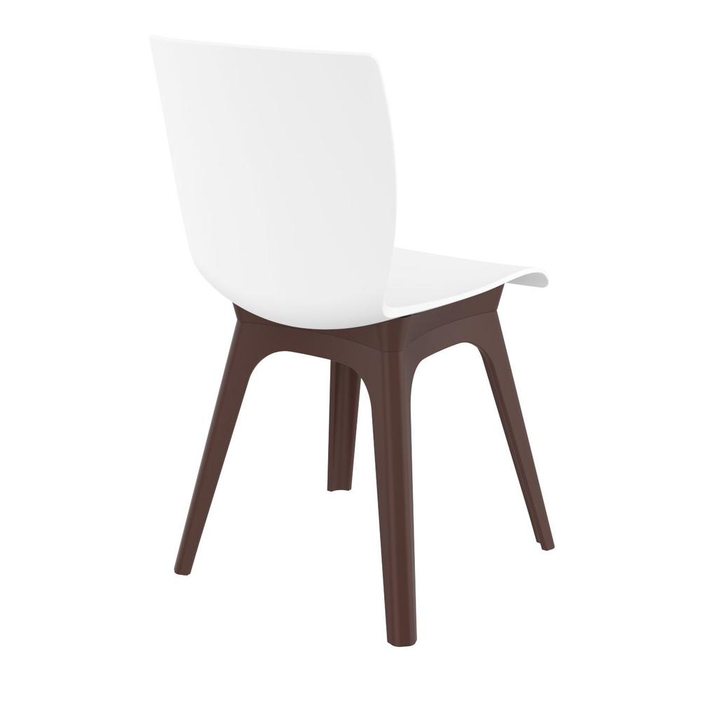 Mio PP Modern Chair Brown White, Set of 2