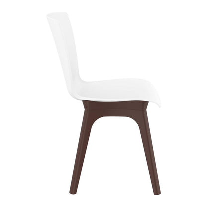 Mio PP Modern Chair Brown White, Set of 2
