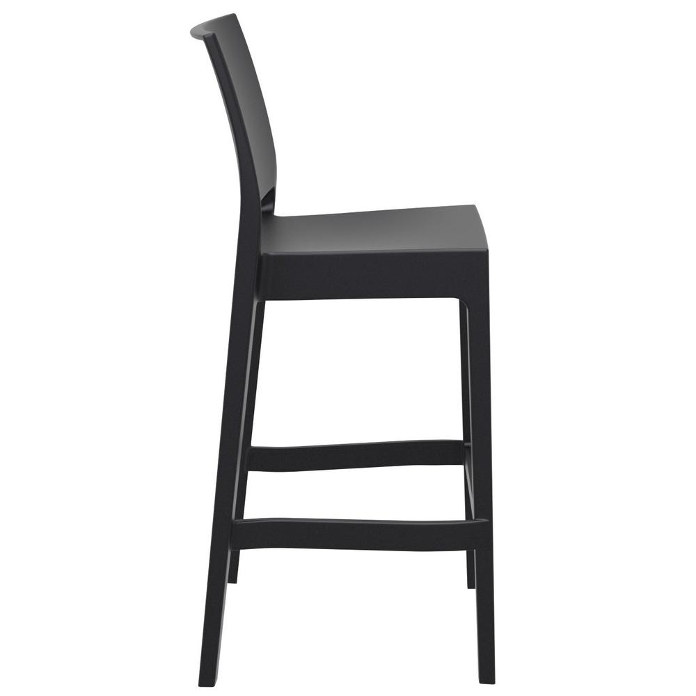 Maya Resin Bar Stool Black, Set of 2