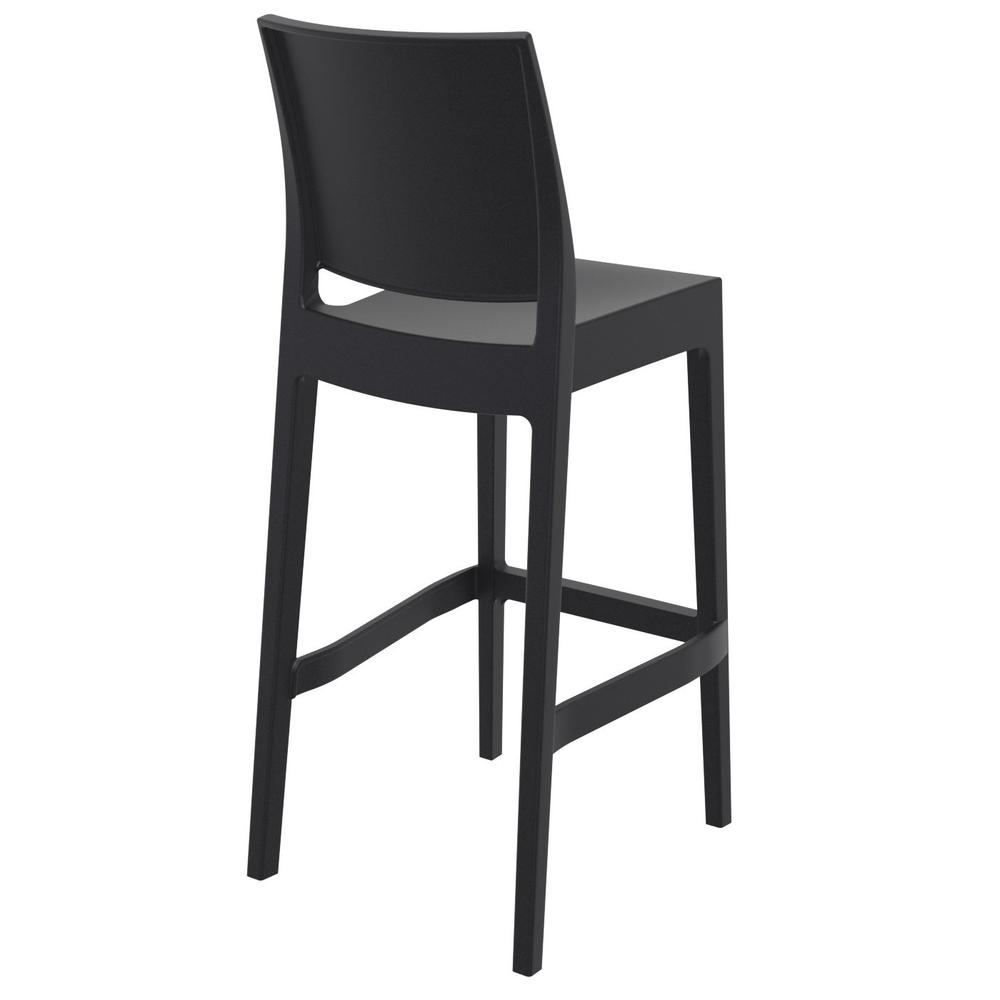 Maya Resin Bar Stool Black, Set of 2
